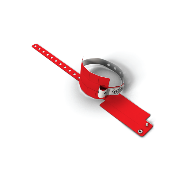 10 kuponos piros műanyag karszalag gyártás