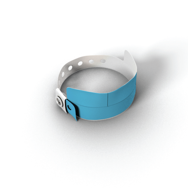 3 kuponos műanyag karszalag olcsón kék