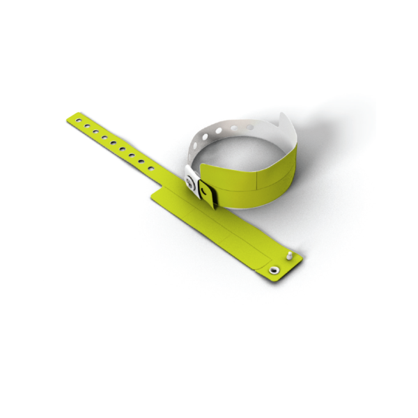 3 ellenörzőszelvényes műanyag karszalag nyomtatás olcsón neon sárga