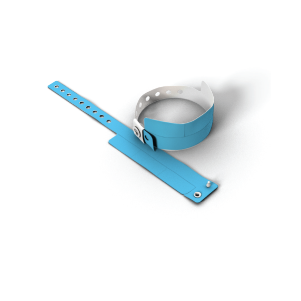 3 ellenörzőszelvényes műanyag karszalag nyomtatás olcsón kék