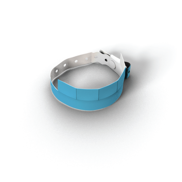 5 ellenörzőszelvényes műanyag karszalag kék