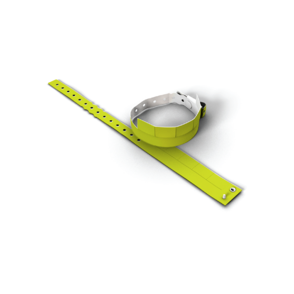 5 kuponos műanyag karszalag olcsón neon sárga