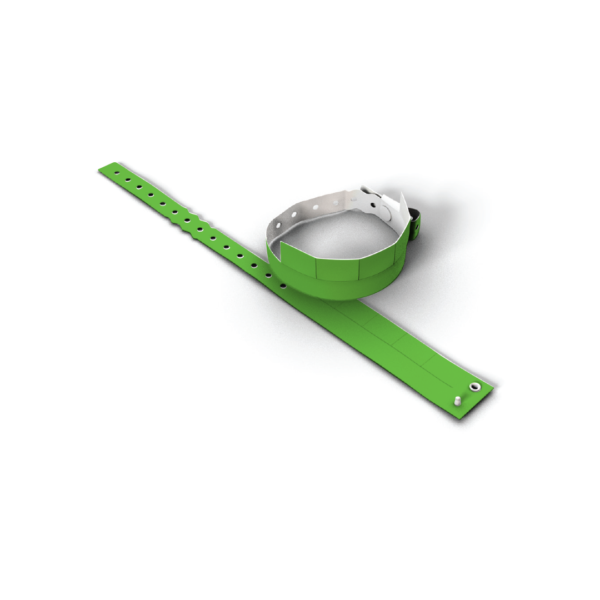 5 kuponos műanyag karszalag olcsón neon zöld