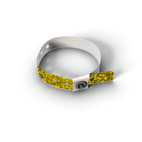 vip műanyag karszalagok arany holografikus