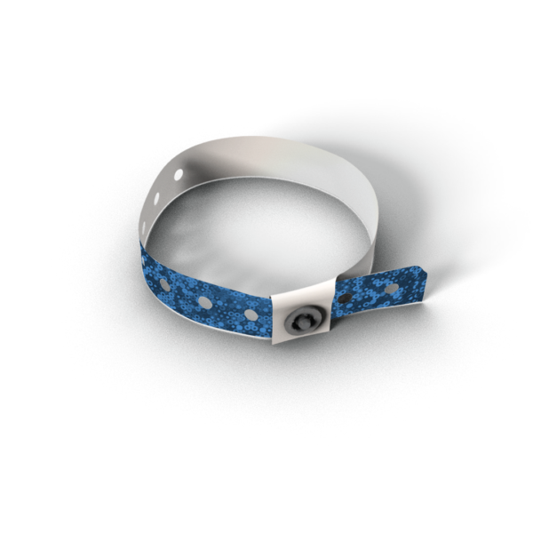 vip műanyag karszalagok kék holografikus