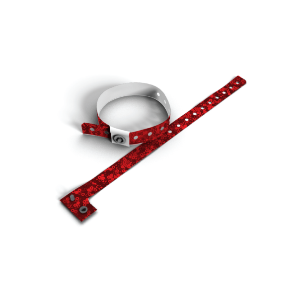 vip karszalagok piros holografikus