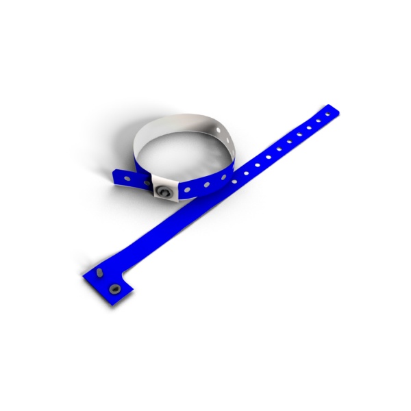 műanyag kék karszalag