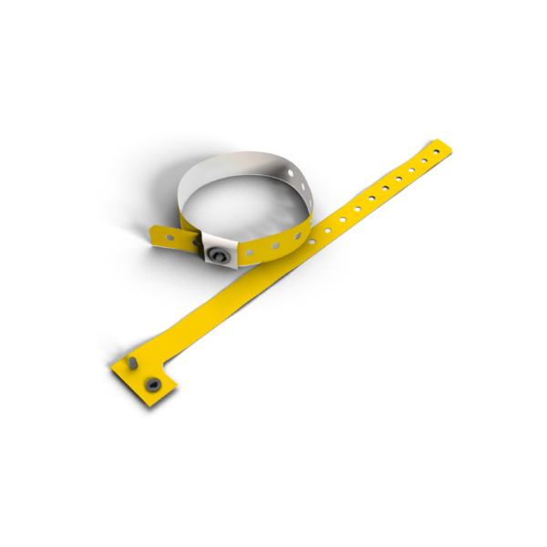 műanyag sárga karszalag