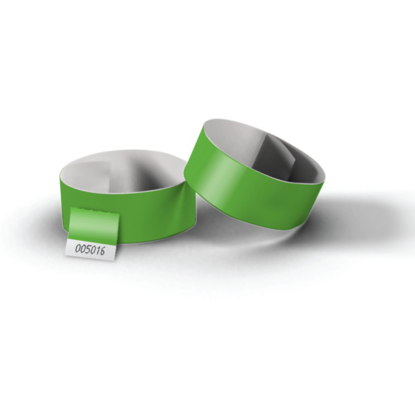 Tőszelvényes tyvek karszalag neon zöld