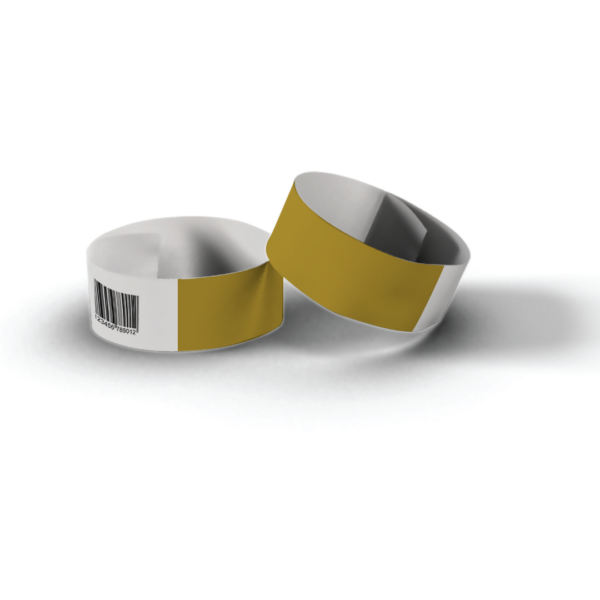 vonalkódos papír karszalag arany