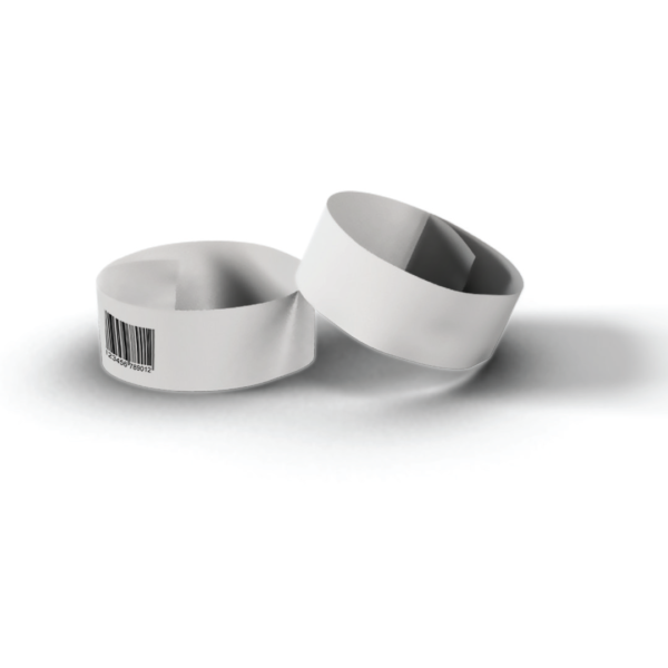 vonalkódos papír karszalag fehér