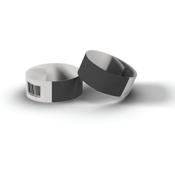 vonalkódos papír karszalag fekete