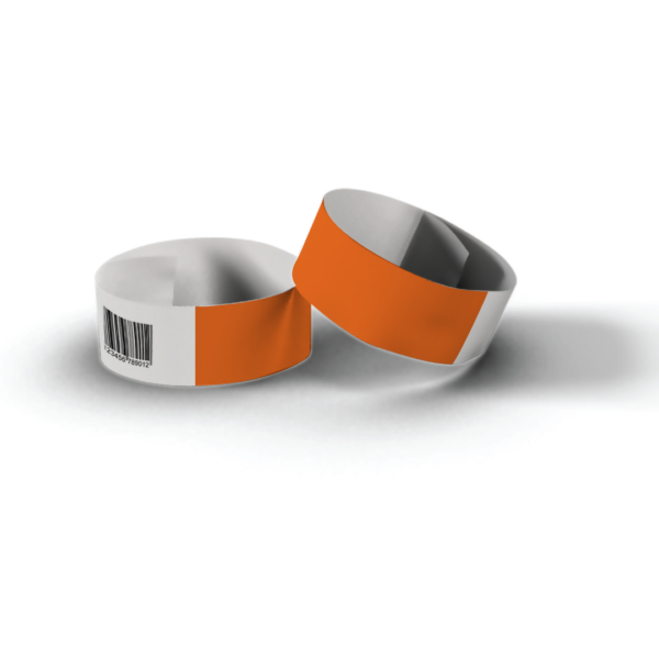 vonalkódos papír karszalag neon narancs