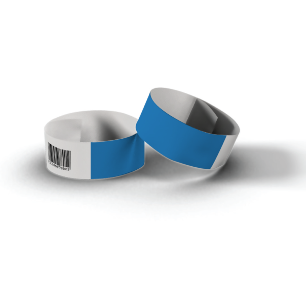 vonalkódos papír karszalag világoskék