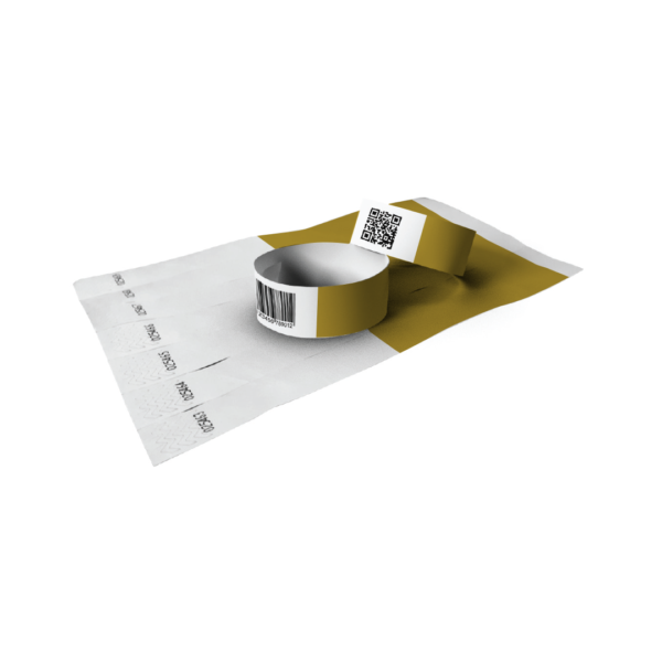 vonalkódos papír karszalag arany