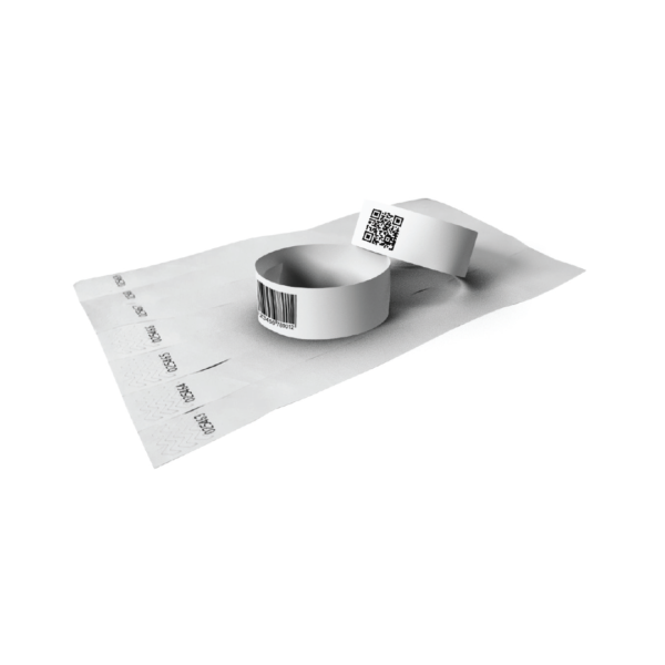 vonalkódos karszalag fehér