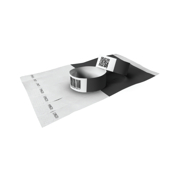 vonalkódos karszalag fekete
