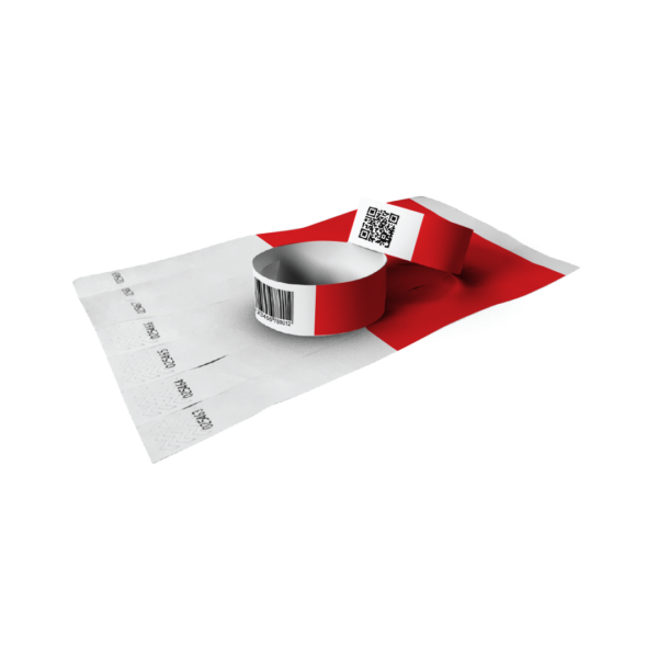 vonalkódos karszalag piros