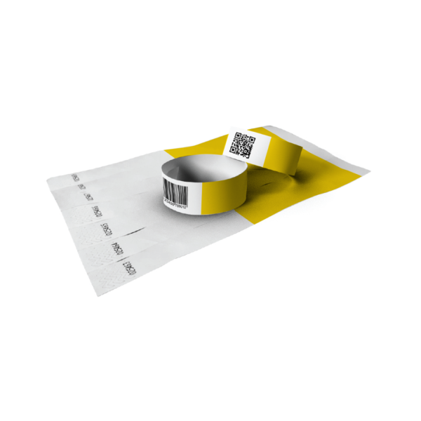 vonalkódos karszalag sárga