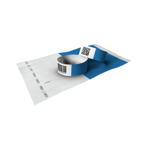 vonalkódos karszalag kék