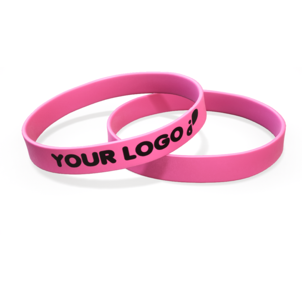 pink szilikon karkötő feliratozás