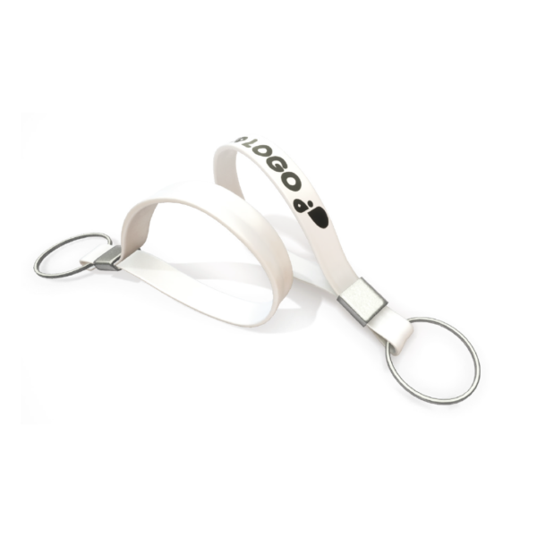 szilikon kulcstartó feliratozás fehér