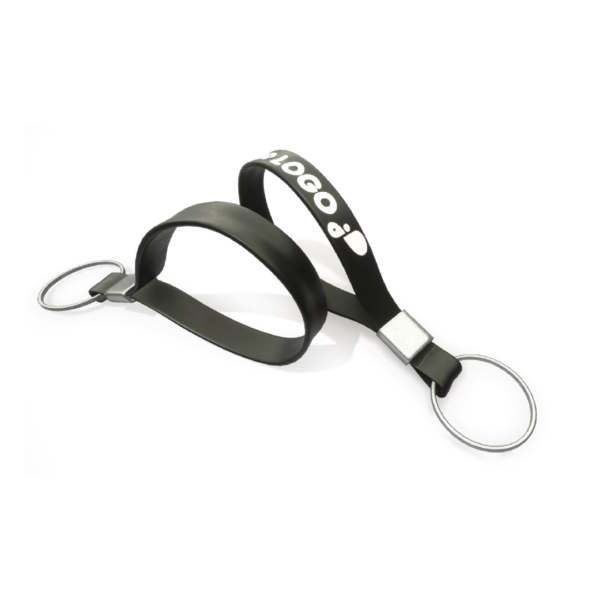 szilikon kulcstartó feliratozás fekete