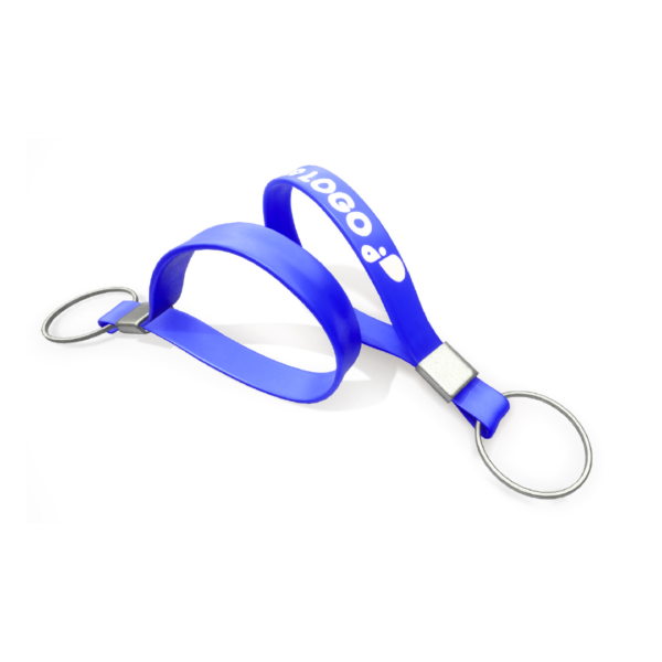 szilikon kulcstartó feliratozás kék