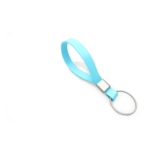 szilikon kulcstartó világoskék