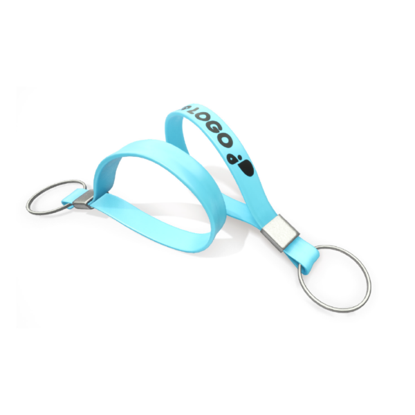 szilikon kulcstartó feliratozás világoskék