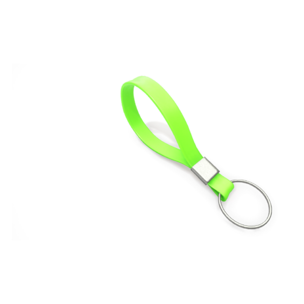 szilikon kulcstartó világos zöld