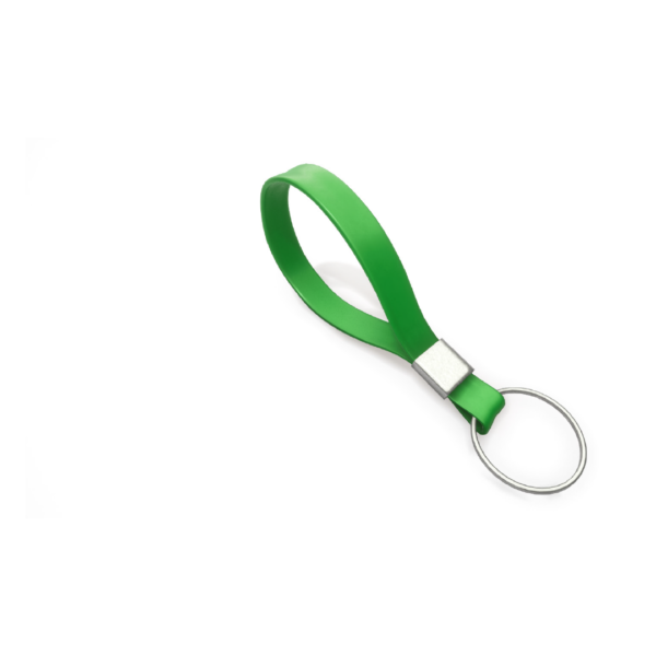 szilikon kulcstartó zöld