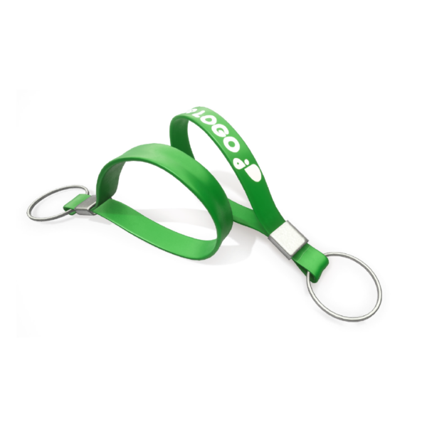 szilikon kulcstartó feliratozás zöld